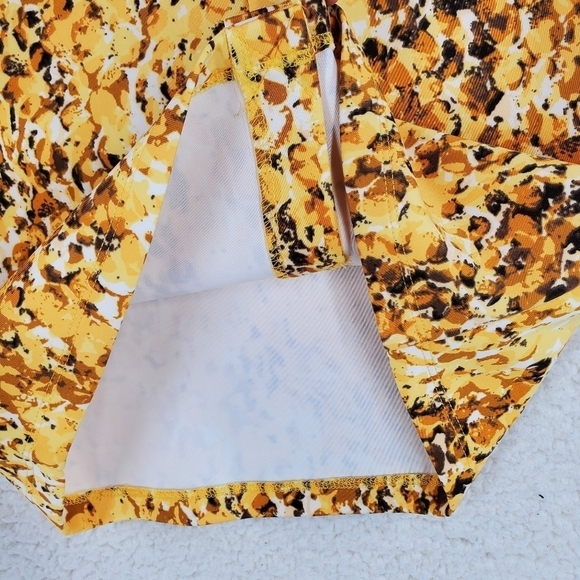 Carmen Marc Valvo Skirt M Floral Boho Chic Colorful Pencil Stretch Midi Cover - Picture 7 of 9